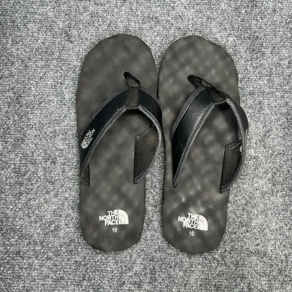 The North Face Sandals Men's 10 Black Toe Post Beach Recovery Athletic Flip Flop